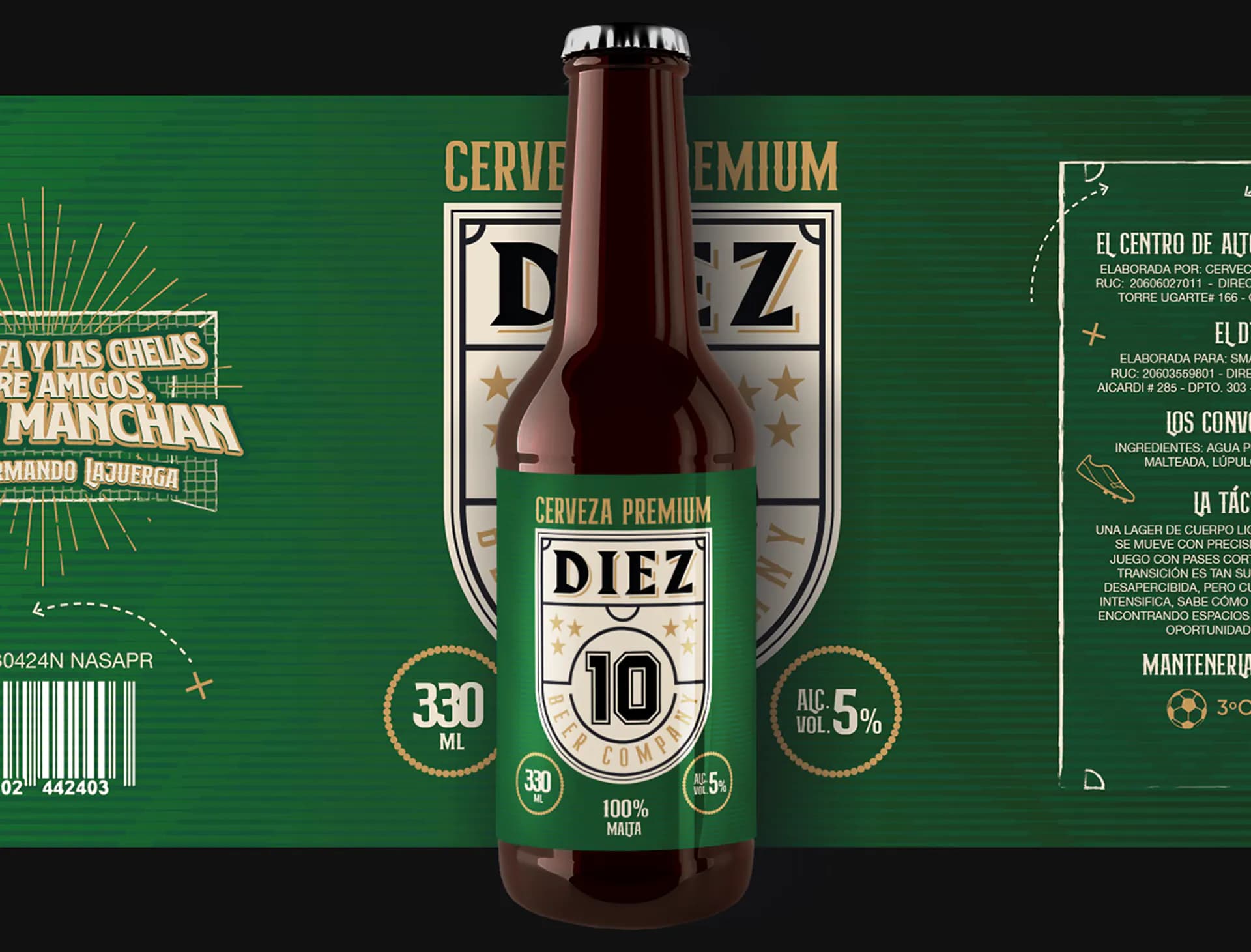 Diez Beer Company — identidad con cuerpo y carácter
