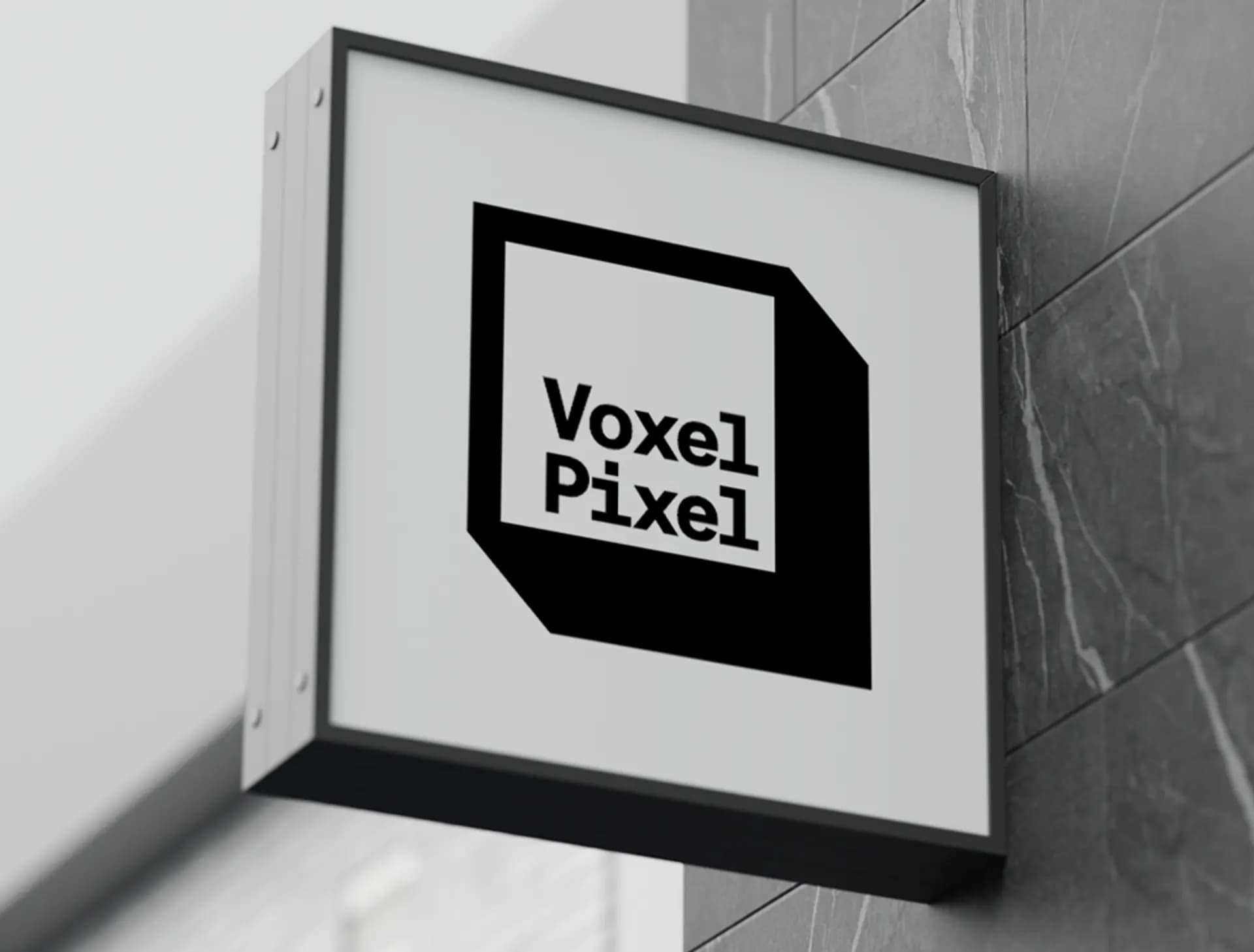 Voxel Pixel — identidad para visualización arquitectónica