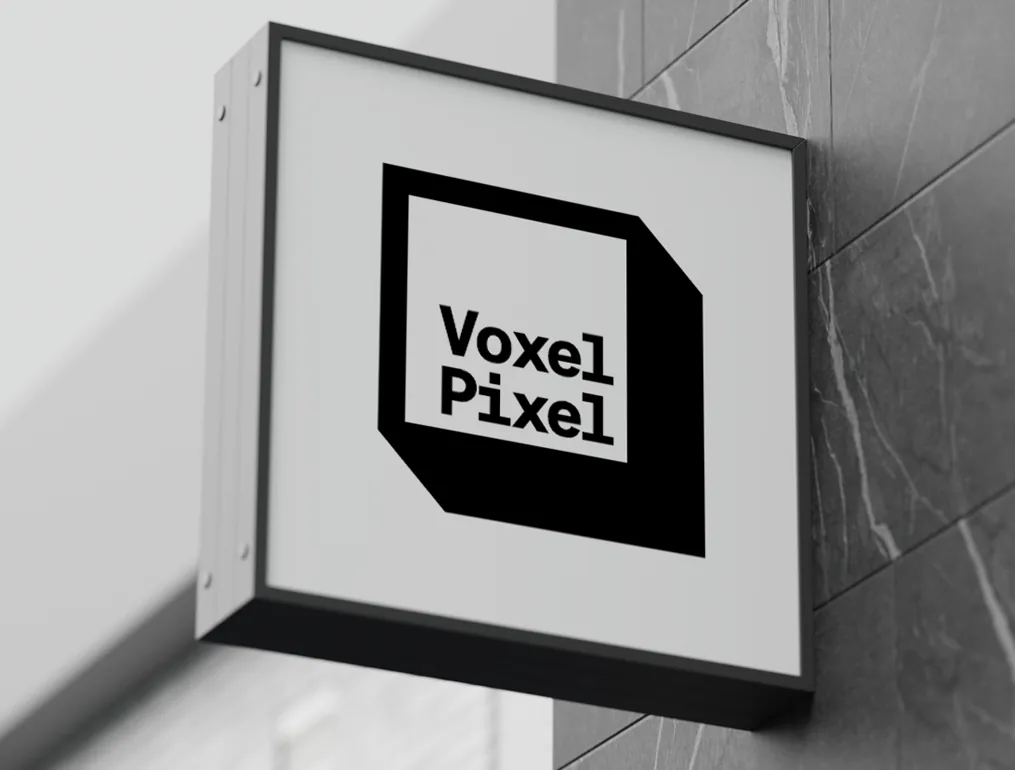 Voxel Pixel — identidad para visualización arquitectónica de alto impacto